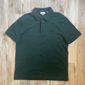 Classic Lacoste polo T-shirt in forest green